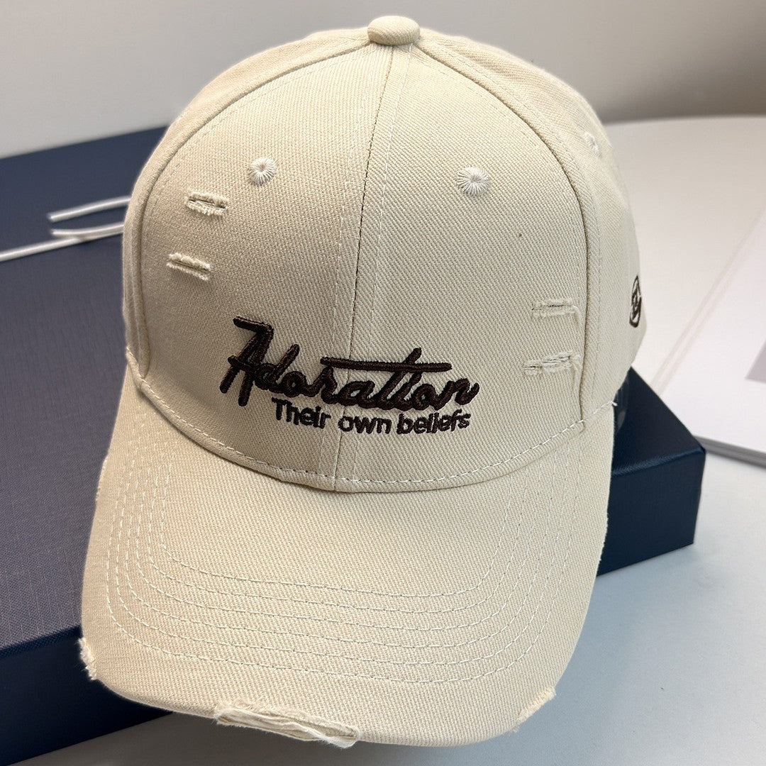 Damen bestickte Baseball Cap im Used-Look Skanto