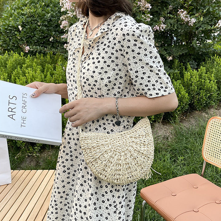 Handgeknüpfte Sling Bag mit Quasten Skanto