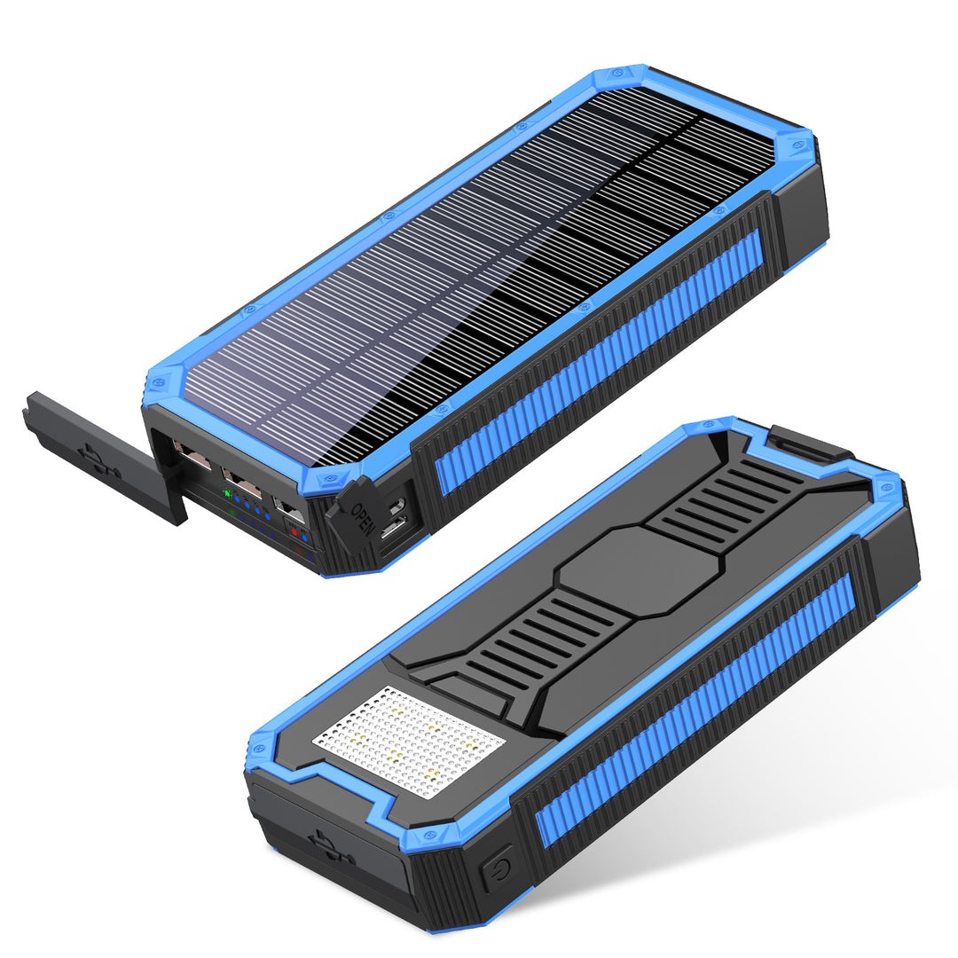 Solar Powerbank mit integrierter Taschenlampe und Schnellladefunktion Skanto