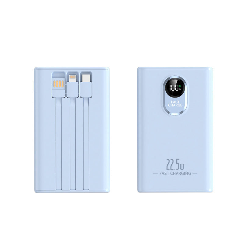 Tragbare Powerbank mit integriertem Multifunktions-Ladekabel und LCD-Bildschirm Skanto