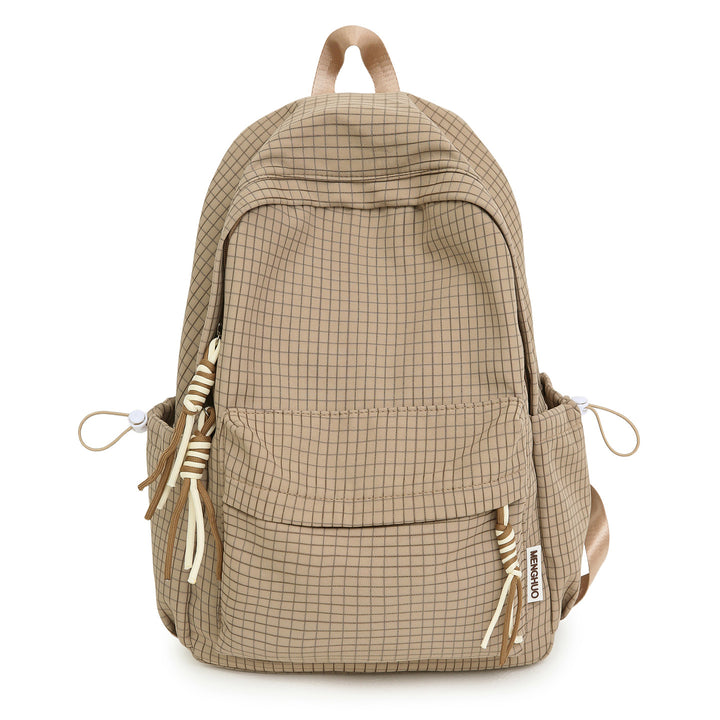 Vielseitiger leichter Schulrucksack mit Gittermuster Skanto