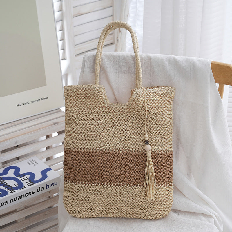 Stylische Handtasche aus gewebtem Material Skanto