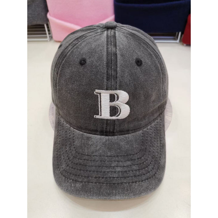 Damen Baseballkappe aus Baumwolle im Used-Look mit Buchstabenstickerei Skanto