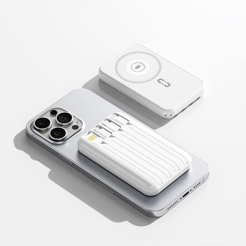 Tragbare Powerbank mit kabelloser Ladetechnologie und integrierter Smart-Technologie Skanto