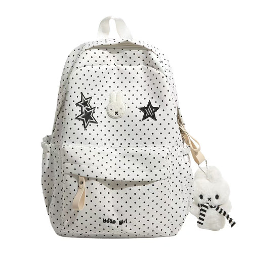 Trendiger Canvas-Rucksack Skanto mit Polka Dots