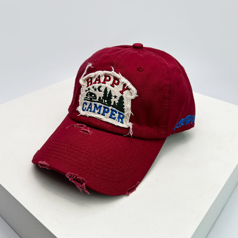 Herren Distressed Bestickte Campingkappe Skanto