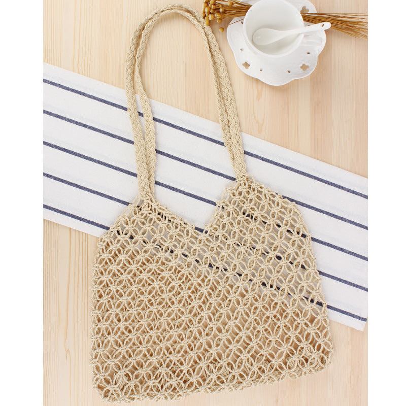 Moderne Netztasche aus Naturmaterialien Skanto