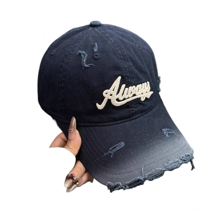 Damen Baseballkappe im Used-Look aus Jeans Skanto