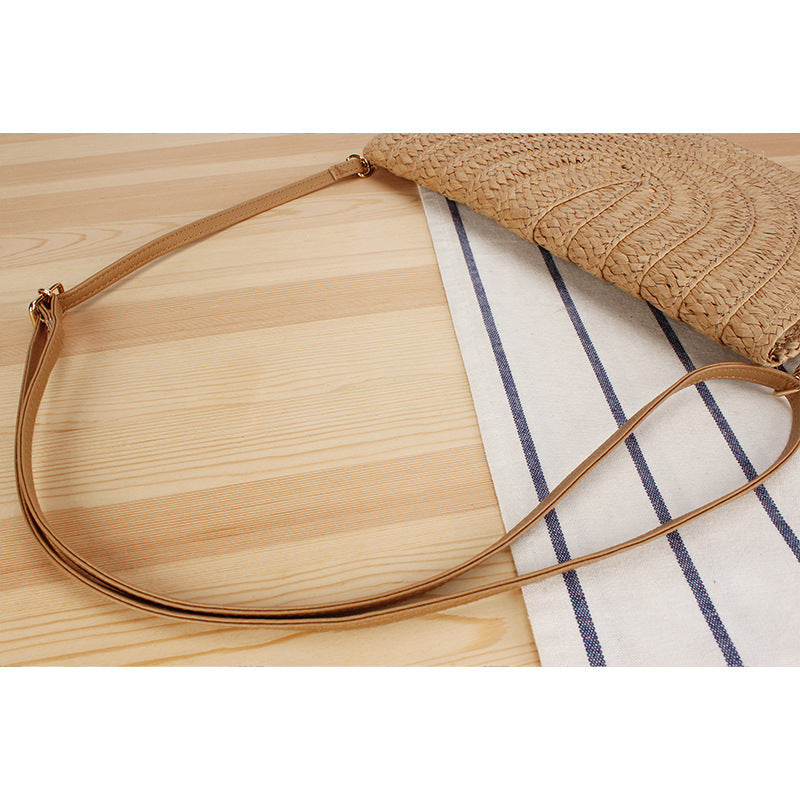 Schultertasche aus gewebtem Naturmaterial mit originellem Wellenmuster Skanto