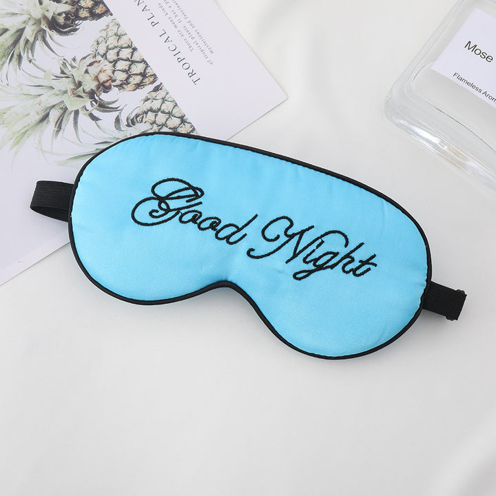 Unisex Skanto Bestickte Kontur-Schlafmaske mit dekorativer Schriftstickerei und verstellbarem Gummiband