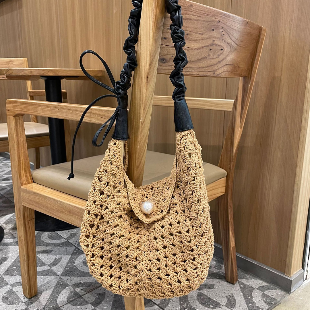 Handgeknüpfte vielseitige Tasche mit eleganten Perlenverzierungen Skanto