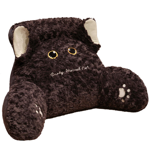 Plüsch-Rückenstützkissen mit Katzenmotiv Skanto