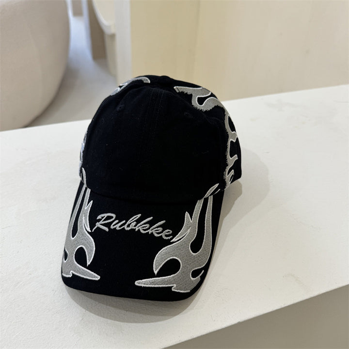Herren-Baseballkappe mit grafischer Flammenstickerei Skanto