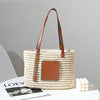 Stylische Korbtasche mit Lederakzenten Skanto