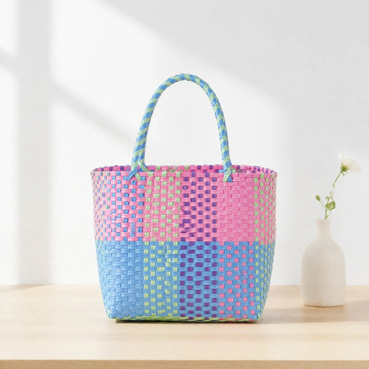Bunte Einkaufstasche aus recyceltem Material Skanto