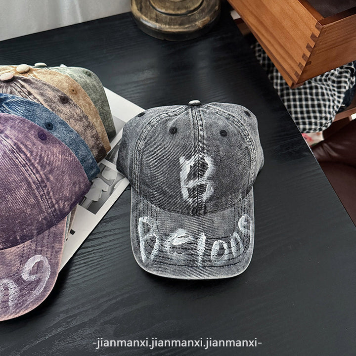Damen Baseball Cap aus Denim im Used-Look, verstellbar Skanto