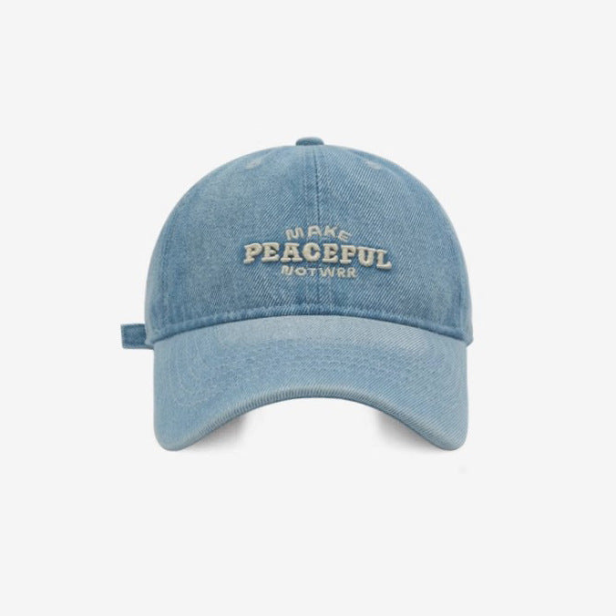 Damen Denim-Cap im Used-Look, bestickt, Skanto