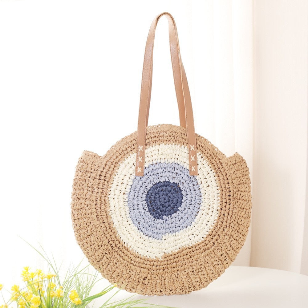 Runde Makramee-Strandtasche Skanto