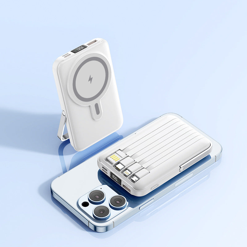 Tragbare Powerbank mit multifunktionalen Ladekabeln Skanto
