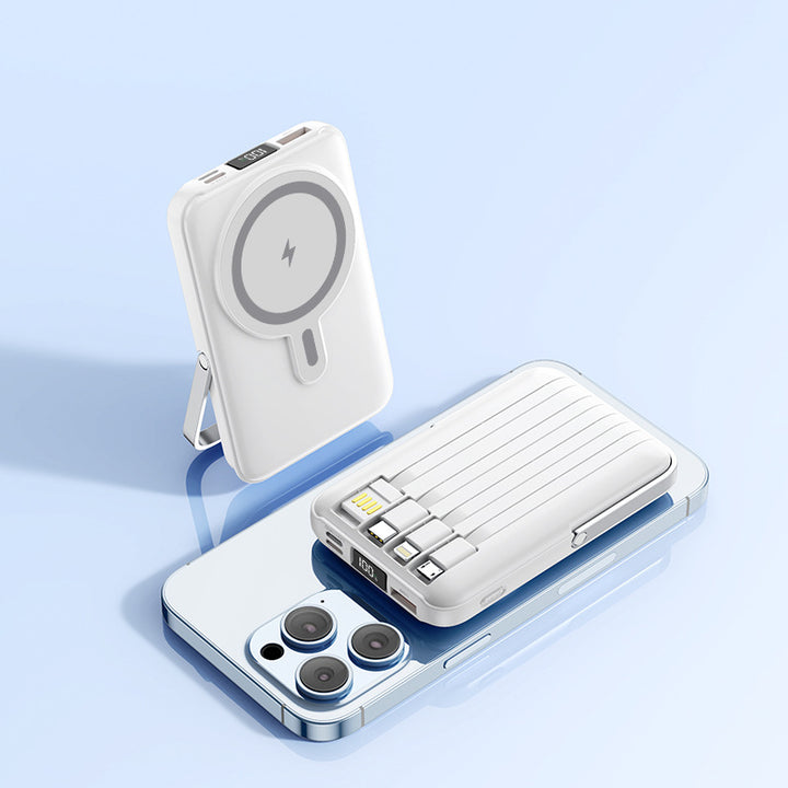 Tragbare Powerbank mit multifunktionalen Ladekabeln Skanto