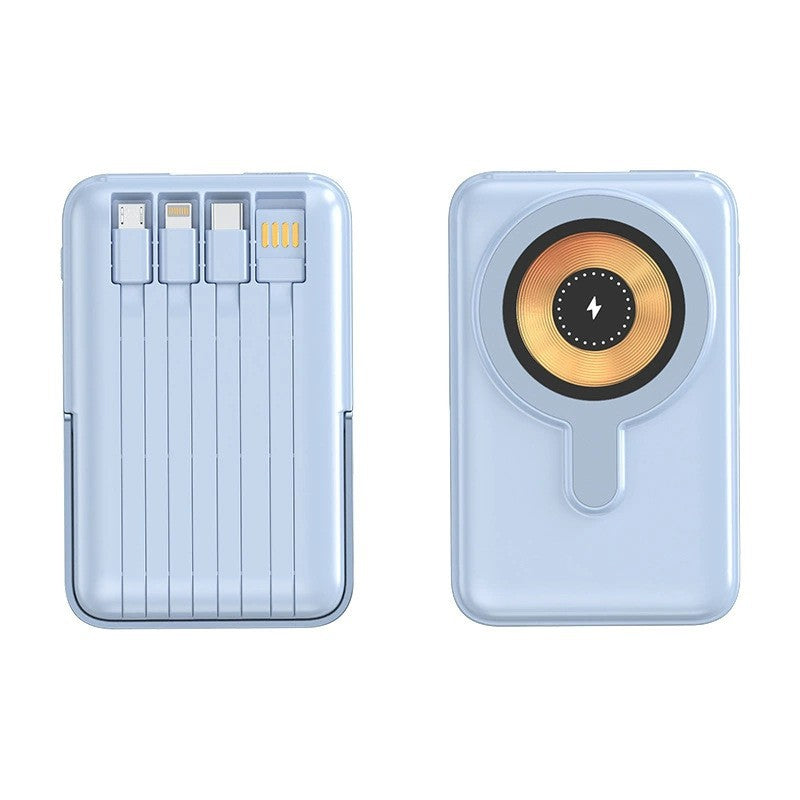 Tragbare Powerbank mit multifunktionalen Ladekabeln Skanto