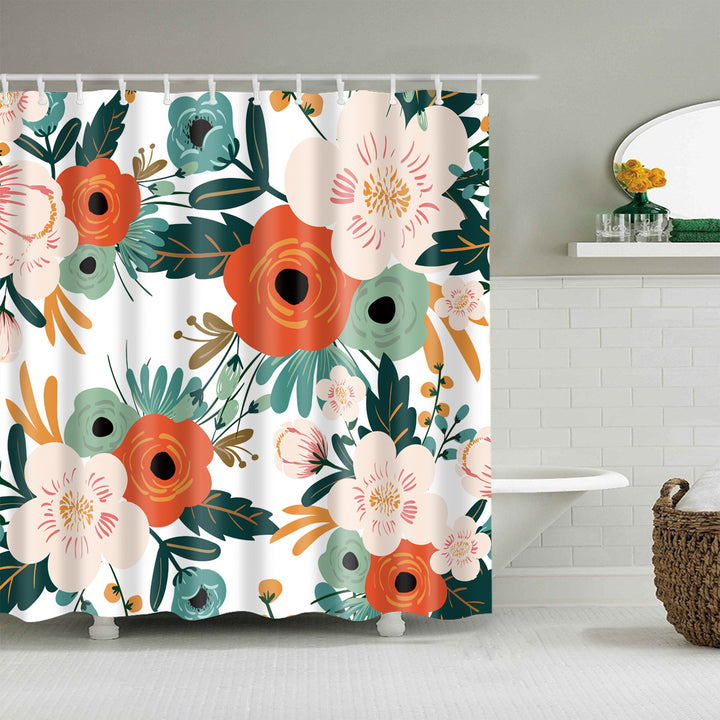 Duschvorhang Skanto mit Blumenmuster