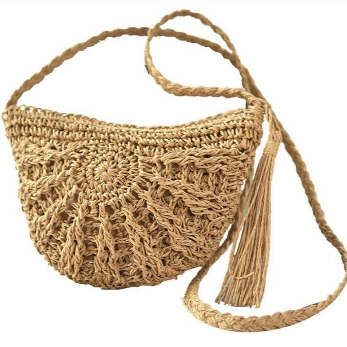 Handgeknüpfte Sling Bag mit Quasten Skanto
