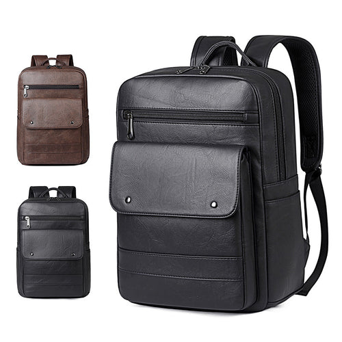 Hochwertiger Kunstleder-Rucksack mit viel Stauraum und ergonomischem Design Skanto