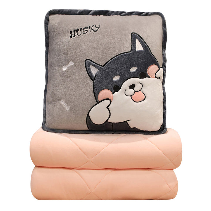 Plüschkissen mit niedlichem Husky-Motiv Skanto