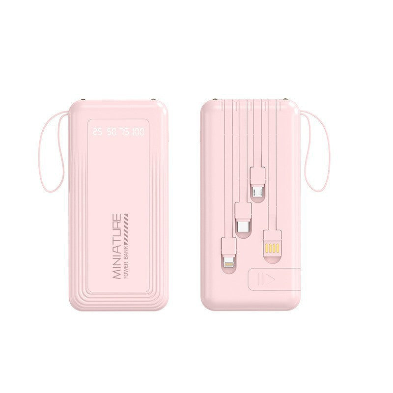 Mini-Powerbank mit integriertem Multifunktions-Ladekabel Skanto