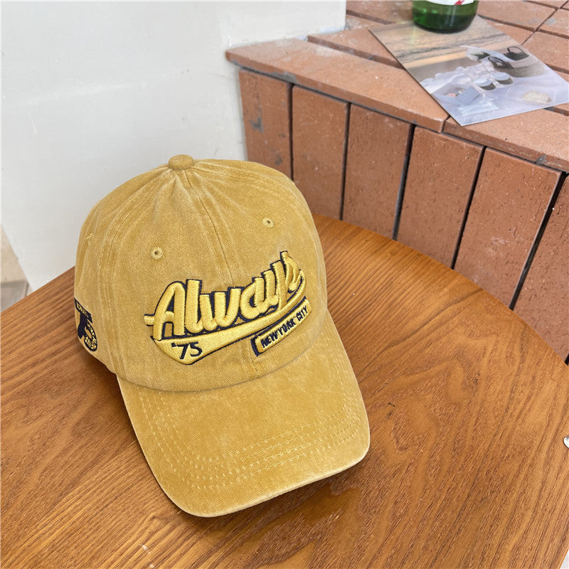 Vintage-inspirierte Distressed Baumwoll-Baseballkappe für Herren Skanto