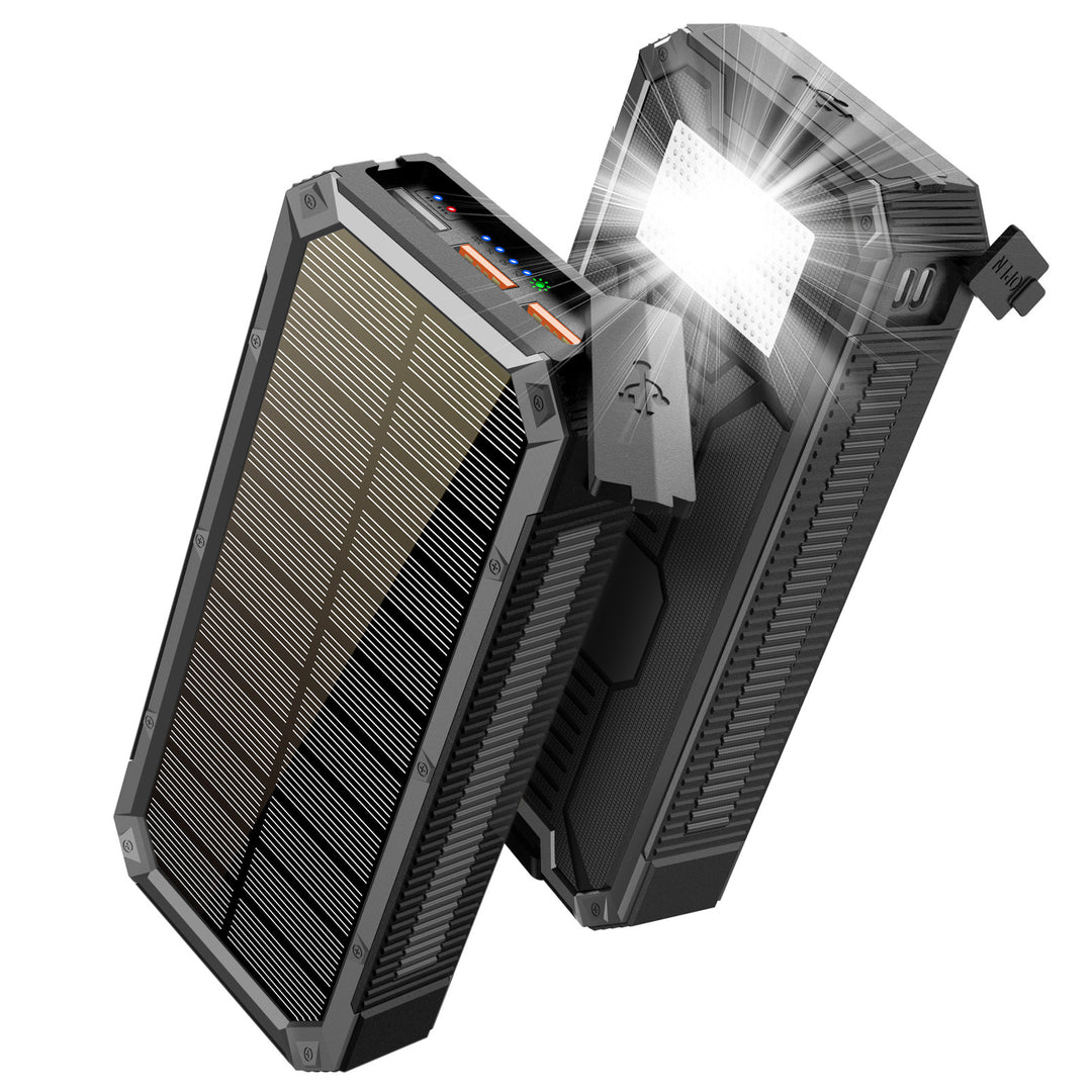 Solar Powerbank mit integrierter Taschenlampe und Schnellladefunktion Skanto