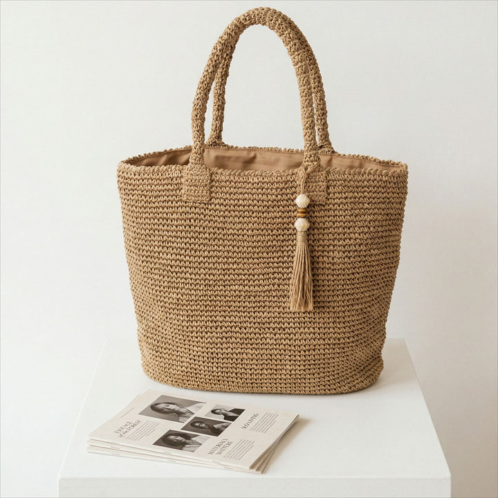 Geflochtene Tasche aus Naturmaterial Skanto