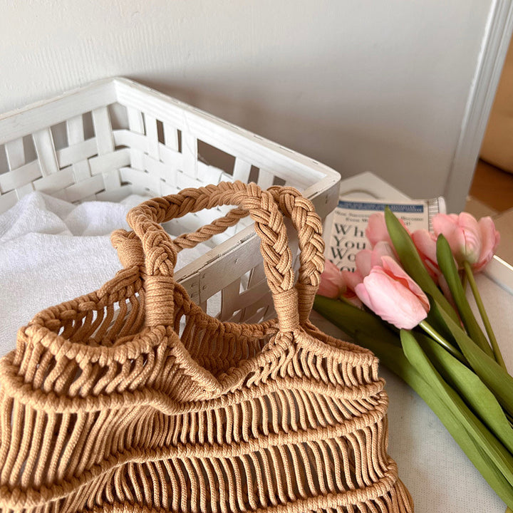 Handgemachte Korbtasche mit geflochtenem Design Skanto