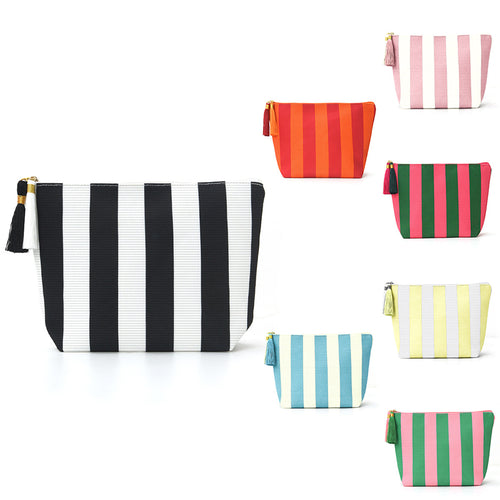Kosmetiktasche mit raffinierten Streifen Skanto