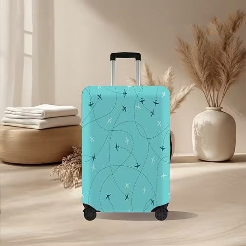 Unisex nicht-elastische Kofferhülle mit vulkanischem Lavamarmor-Design, elastischer Schutzhülle für Trolley Skanto