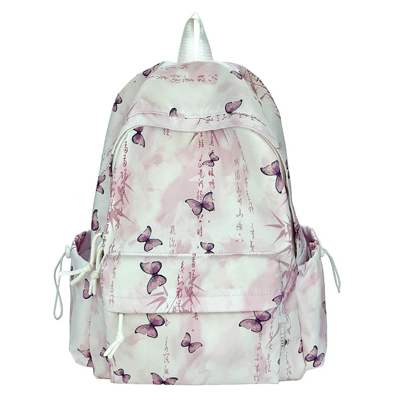 Künstlerischer Rucksack mit Schmetterlingsdruck Skanto