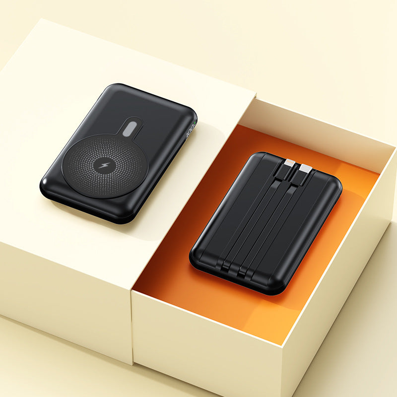 Tragbare Powerbank mit integrierter Schnelllade- und kabelloser Ladefunktion Skanto