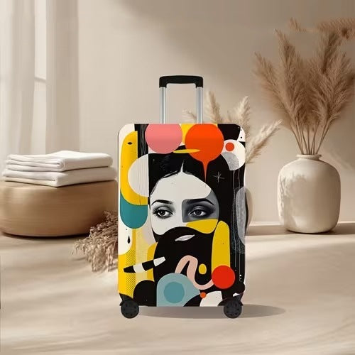 Unisex nicht-elastische Kofferhülle mit vulkanischem Lavamarmor-Design, elastischer Schutzhülle für Trolley Skanto