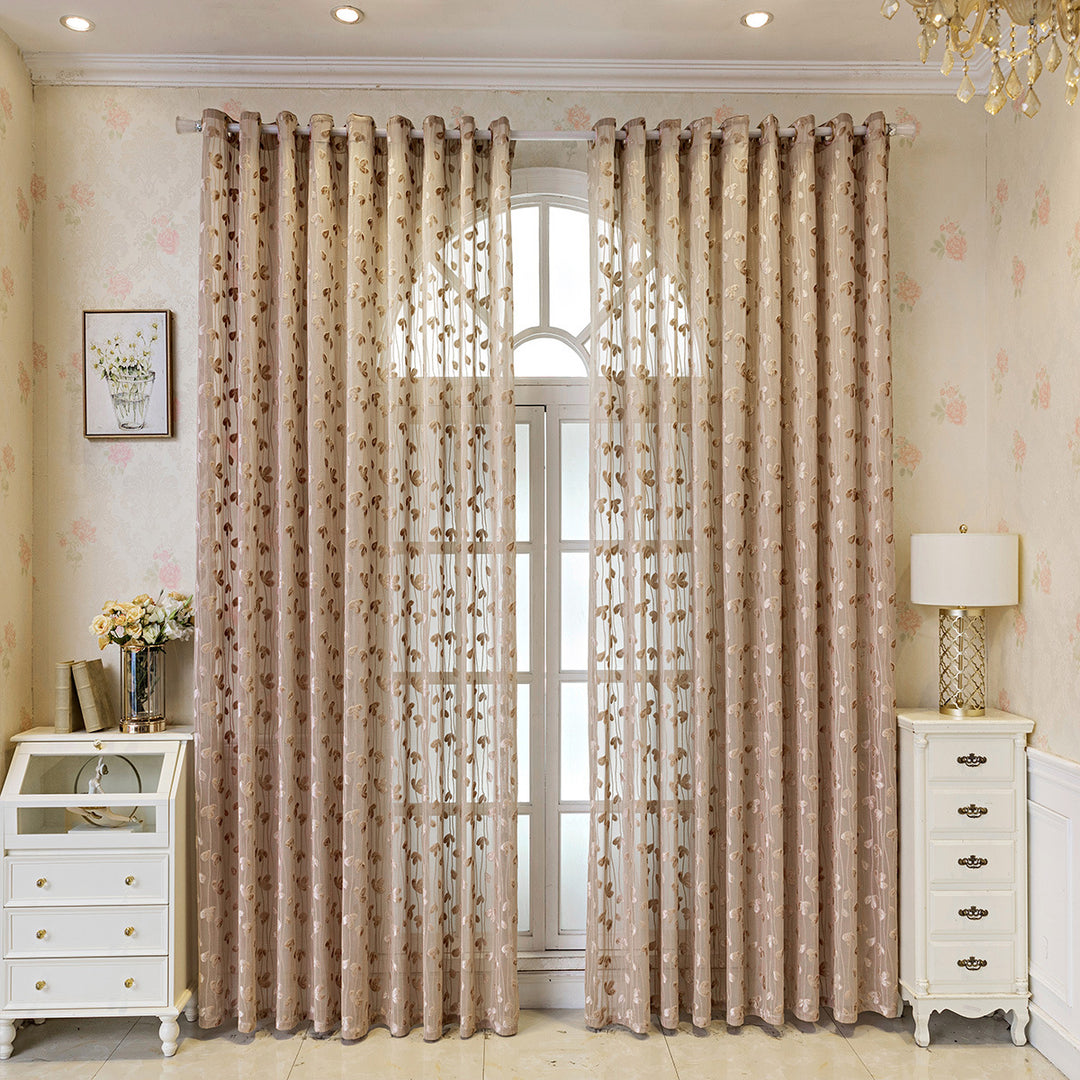 Bestickter transparenter Vorhangschal Skanto