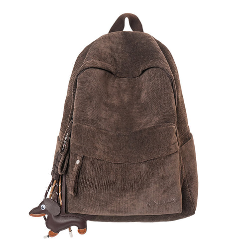 Lässiger Schulrucksack mit Cord-Textur Skanto