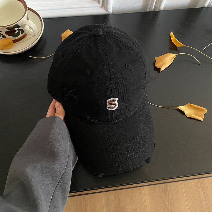 Unisex Distressed Bestickte Baseballkappe Skanto