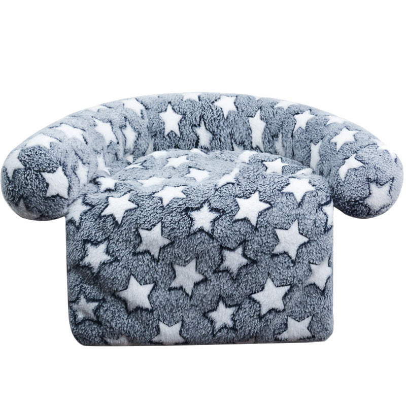 Plüsch Sternenmuster Lounge Sessel Hundebett