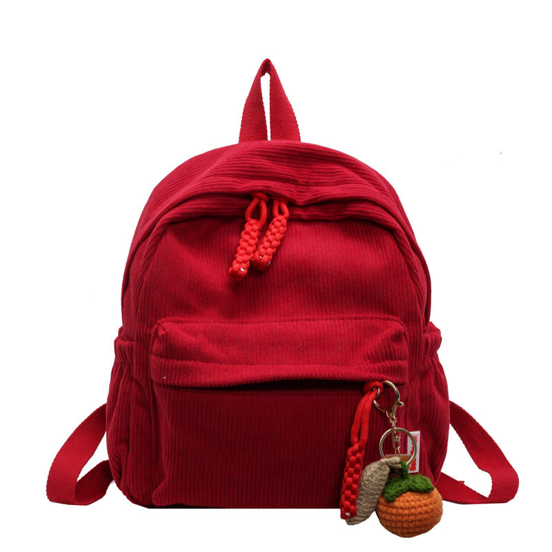 Lockerer Mini-Schulrucksack aus Cord Skanto