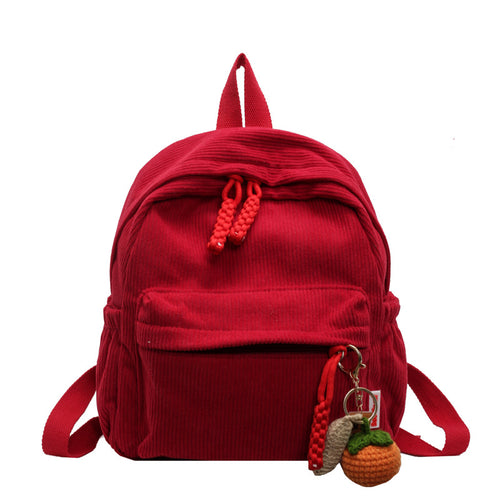 Lockerer Mini-Schulrucksack aus Cord Skanto