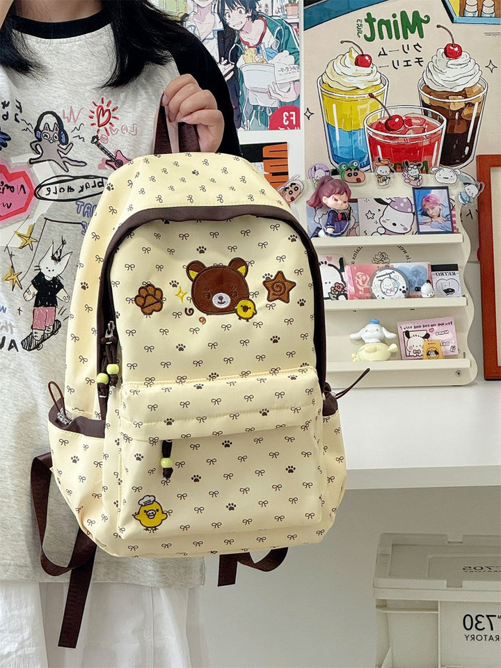 Leichter Schulrucksack mit niedlichem Charakter-Motiv