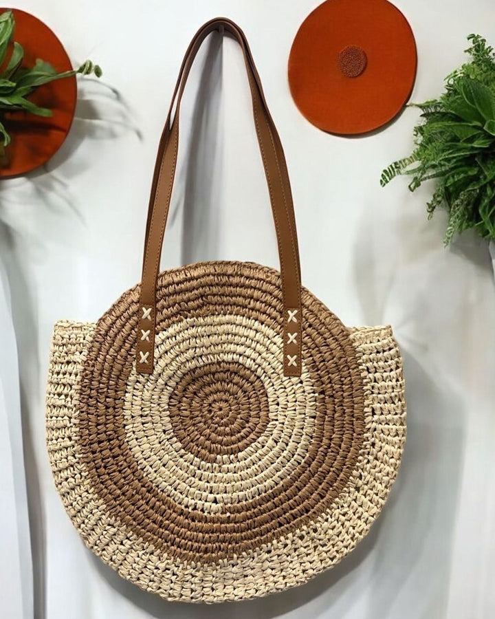 Runde Makramee-Strandtasche Skanto