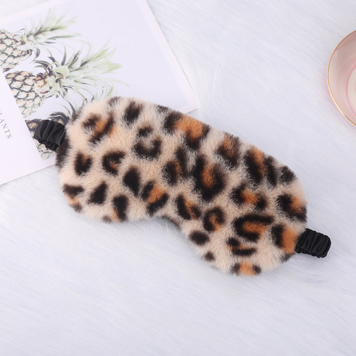 Gemütliche Kunstfell-Schlafmaske für Damen mit Herzprägung und gerafftem Komfortband Skanto