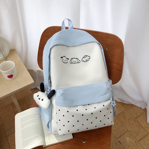 Niedlicher Schulrucksack mit Charakter-Print