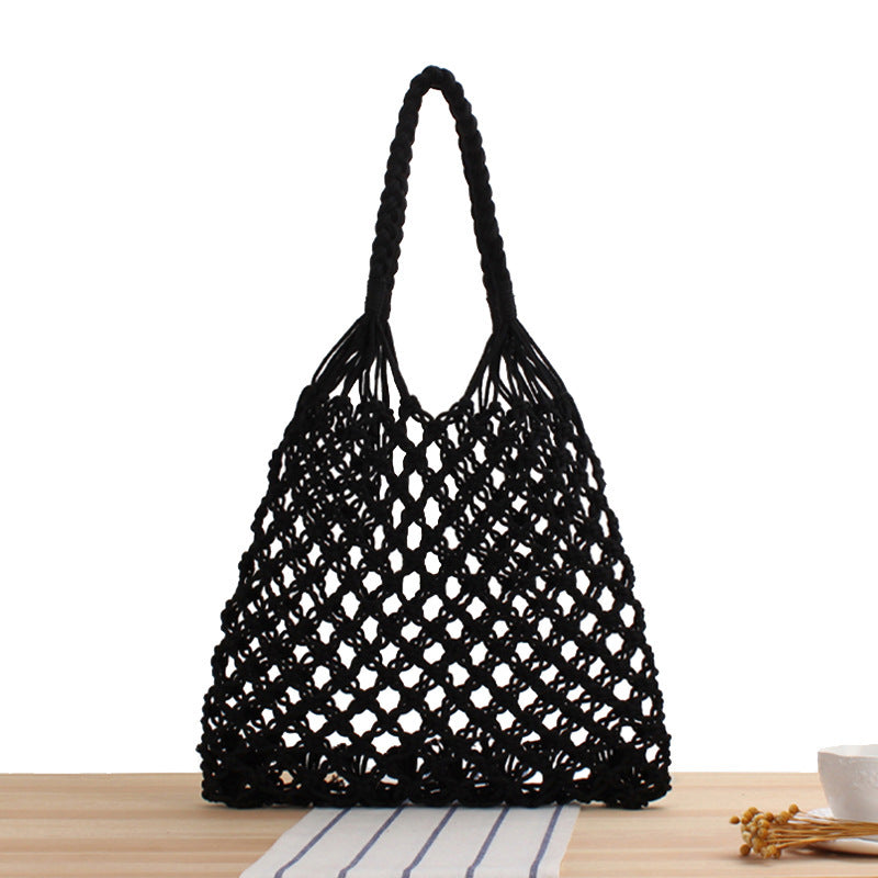 Netztasche aus handgefertigtem Naturmaterial mit einzigartigem Muster Skanto